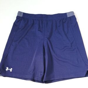 Under Armour Navy Blue Athletic Shorts Navy Loose Fit Youth XL